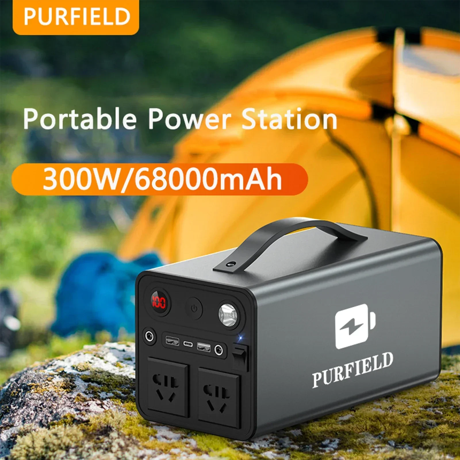 Ac Outdoor Power - Портативная мощность PURFIELD, 68000 мАч, 300