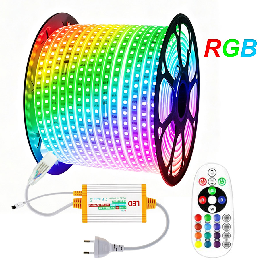Outdoor Power Strip Weatherproof - Светодиодная лента RGB 220В, 5050, 60